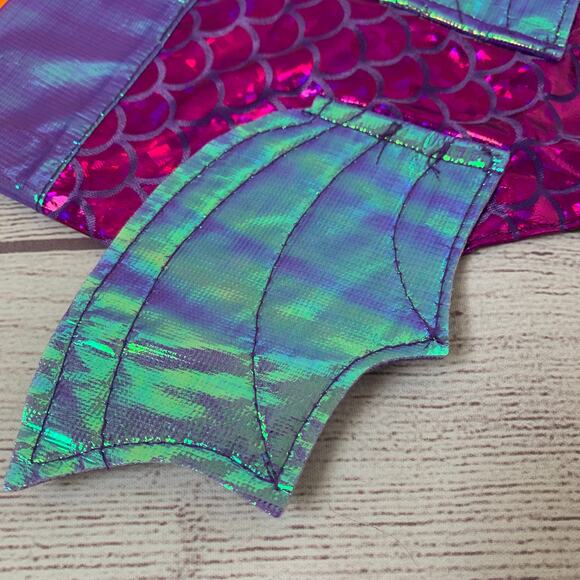 Hyde and Eeek! Purple and Irridescent Dragon Wing Dog Costume Collar Bandana - Picture 4 of 13